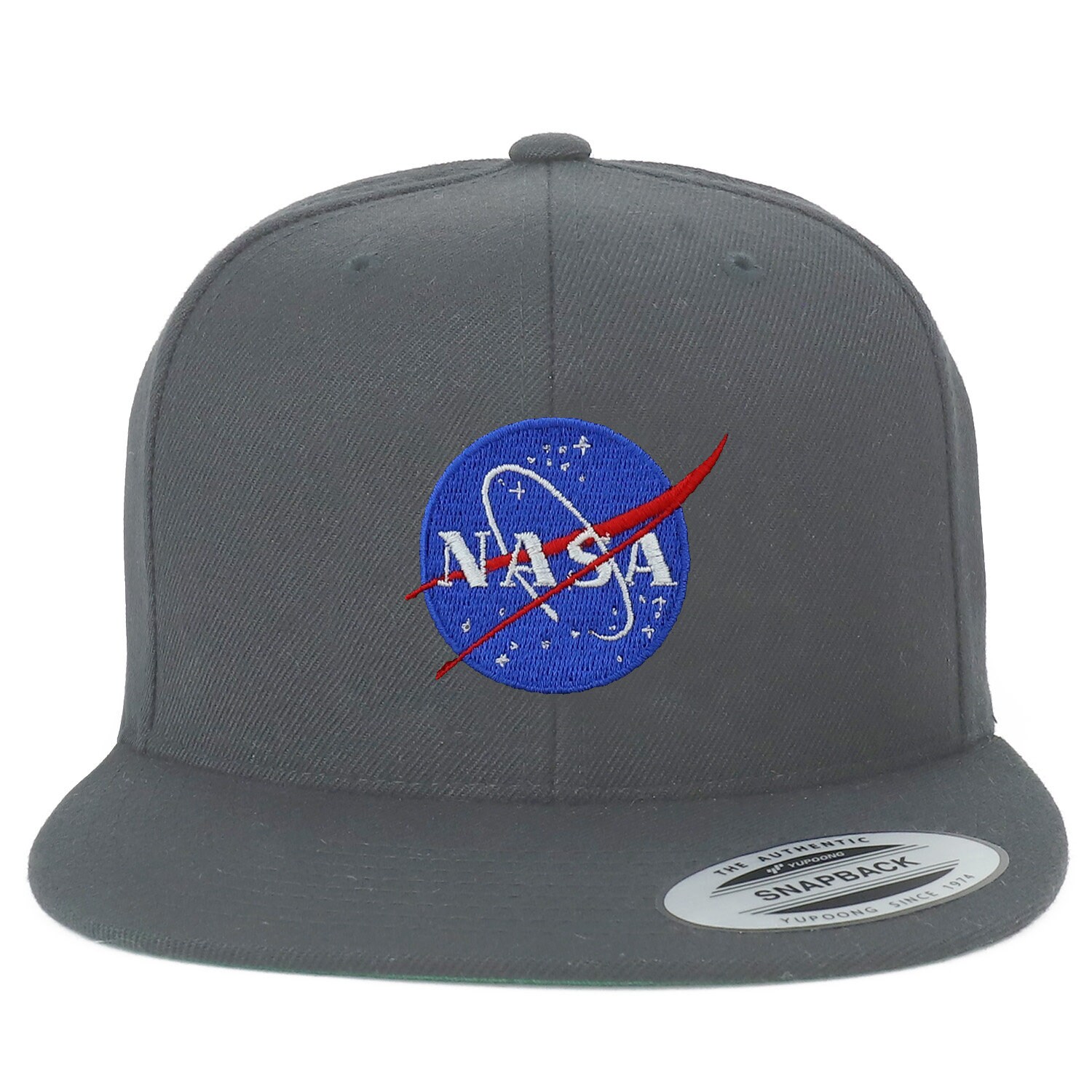 Oversize XXL NASA Insignia Embroidered Structured Flatbill Snapback Cap ...