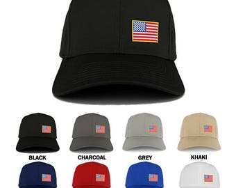 Heritage Pride Grey Heather and White American Flag Embroidered State Pride Heritage Pride Grey Heather and White American Flag Embroidered State Pride