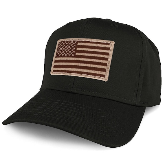 Xxl Oversize Desert Usa American Flag Patch Solid Baseball Cap (27