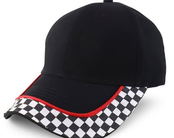 Youth Size Racing Flag Theme Cotton Baseball Cap