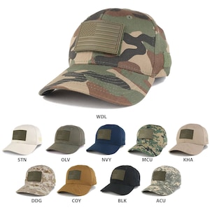 Olive USA American Flag 3-D Rubber Tactical Patch Adjustable Structured Operator Cap (T90-USA-OLV-T75)