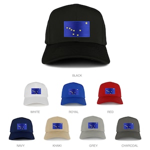 以下が含まれることがあります： アラスカの旗がデザインされた野球帽10個セット。色はブラック、ホワイト、ロイヤルブルー、レッド、ネイビーブルー、カーキ、グレー、チャコールからお選びいただけます。