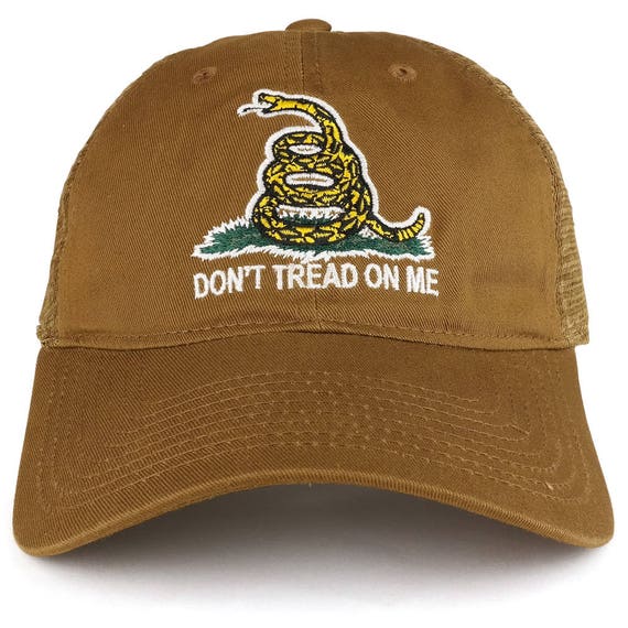Don't Tread on Me Gadsden Flag Embroidered Soft Front Mesh Back