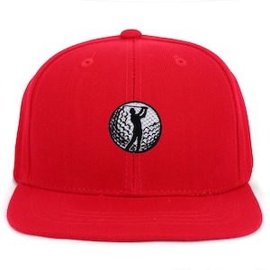 Jugend Golfball Aufnäher StrukturiertEr Flachschnabel Snapback Cap