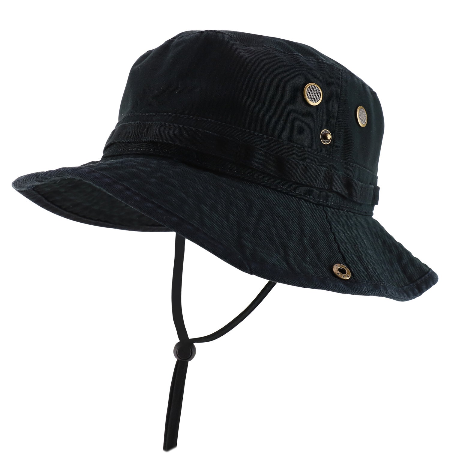 Big Oversized Jungle Boonie Bucket Hat with Chin String Fits Upto XXXL