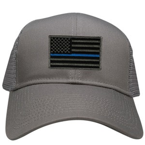 USA American Flag Embroidered Patch Snapback Mesh Trucker Cap GREY 30-287-GREY image 4