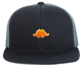 Youth Size Stegosaurus Patch Structured Mesh Back Flatbill Snapback Cap(KP0035-AC-5010Y)