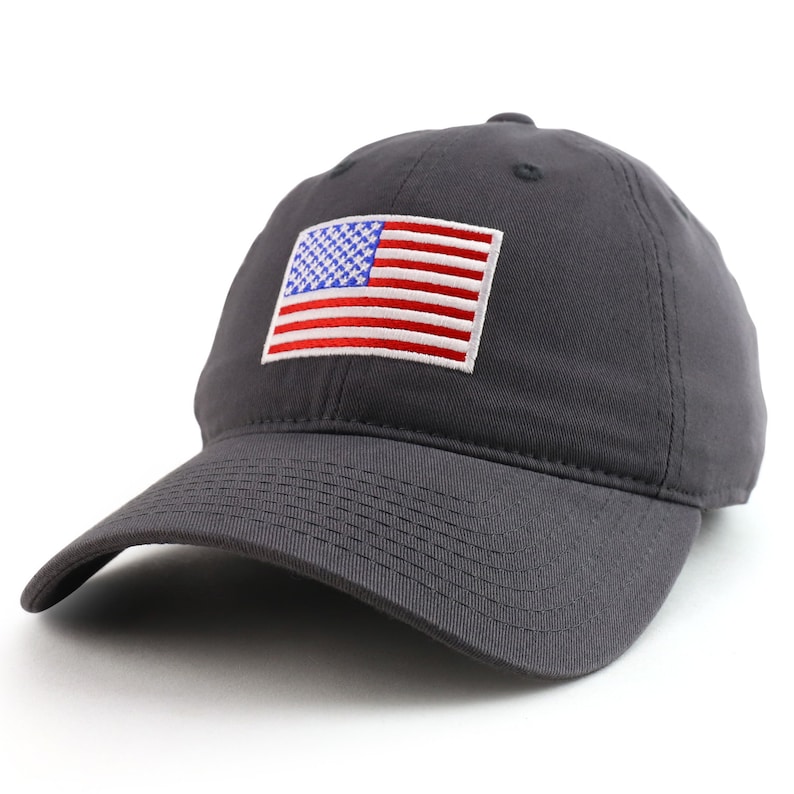 American Flag Embroidered Washed Soft Cotton Fitting Cap - Etsy