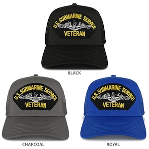 XXL Oversize US Submarine Veteran Large Patch Mesh Back Trucker Cap (30-287XX-PML132)