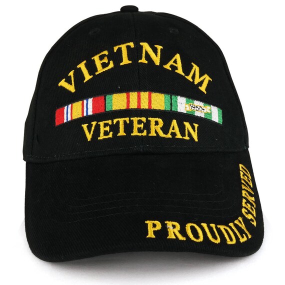 Vietnam Veteran Ribbon Embroidered Cap