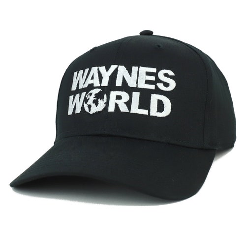 World Embroidered Baseball Cap Black 