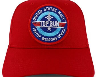 US Navy TOP Gun Patch Structured Baseball Cap AC-27-079-PM5262 - Etsy | Snapback Caps