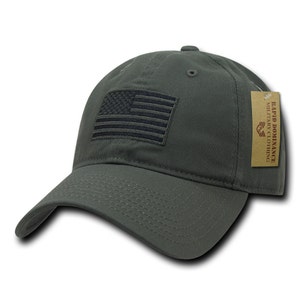 American Flag Embroidered Washed Cotton Baseball Cap A03-1TSA
