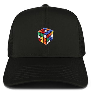 Color Cube Embroidered Patch Structured High Profile Trucker Mesh Back Cap(KP0033-OT-30-287)
