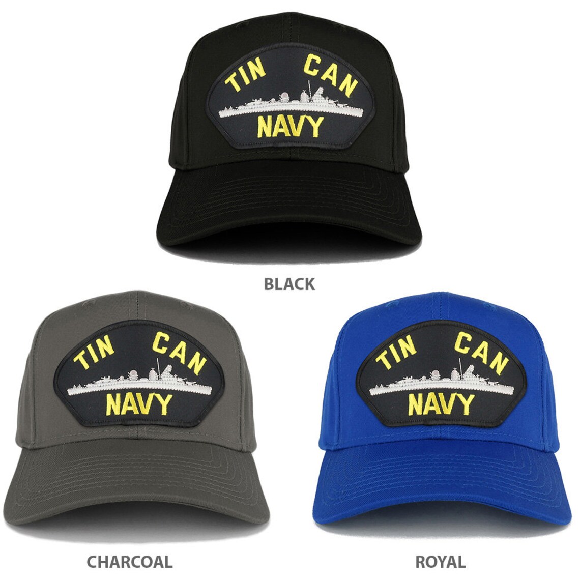 Armycrew US Submarine Veteran Baseball Cap – XXL Oversize, High Crown, Adjustable Snapback, Black