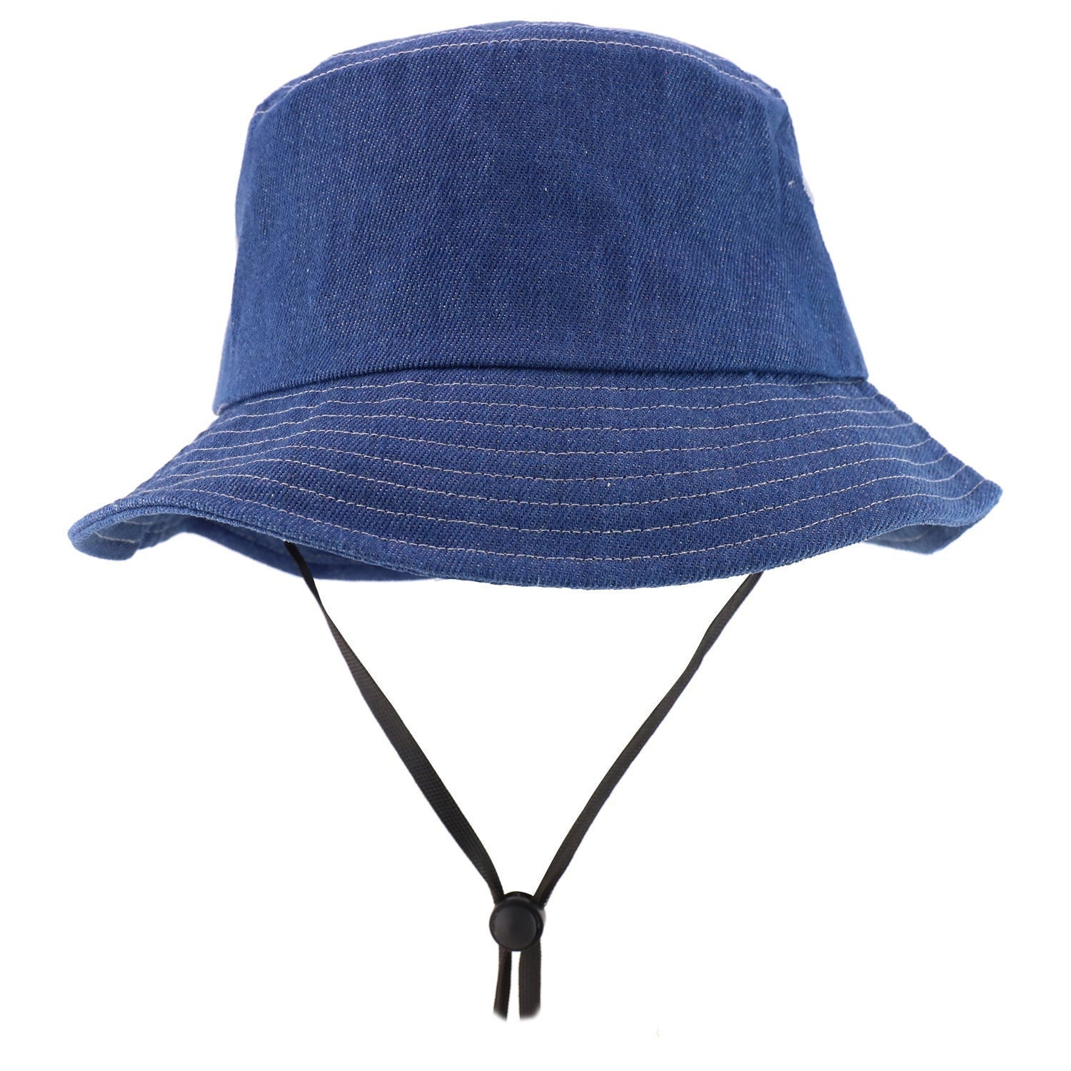 Oversized XXL Big Size Denim Fisherman Bucket Hat With Chin