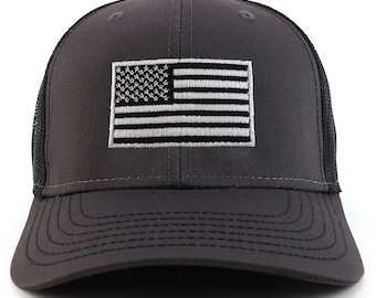 US Flag Hat USA Trucker Mesh Cap Individually Handcrafted In Florida - Foto 5