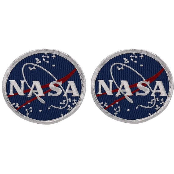 Buy NASA Space Circular Logo Embroidered Iron on Patch Blue 2 Piece Pack  Online in India - Etsy