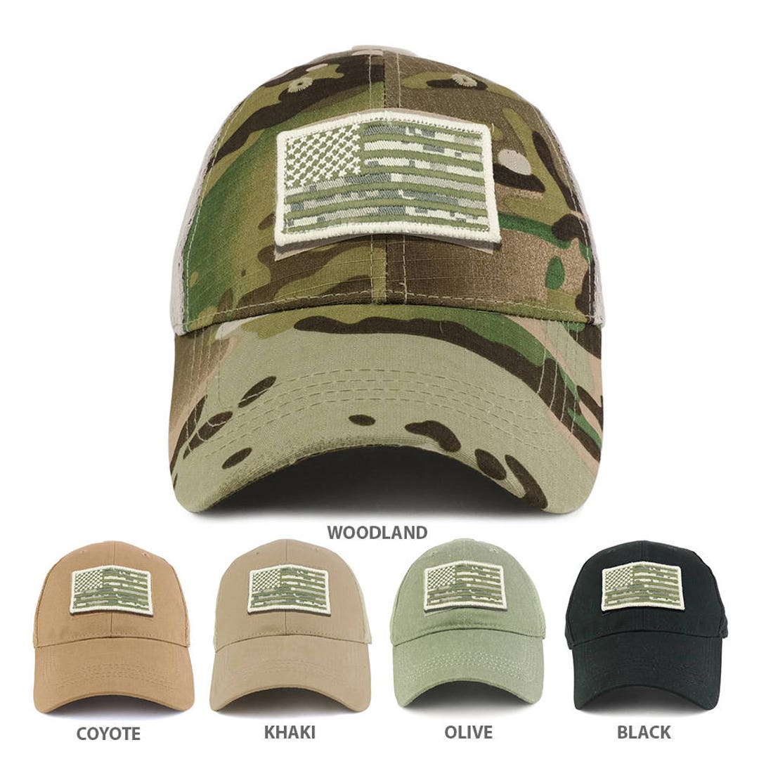 Usa Acu Flag Tactical Patch Cotton Adjustable Trucker Cap (EC-MESH-ACU ...