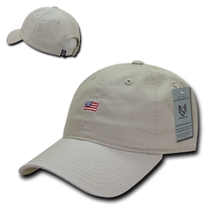 Small American Flag Embroidered Vintage Washed Dad Hat Buckle Strap Cap A03-USA2