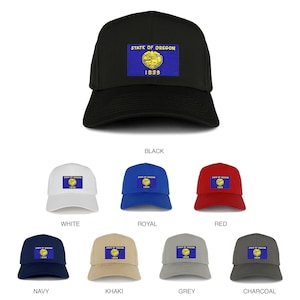 Nueva bandera del estado de Oregon bordado parche ajustable gorra de béisbol