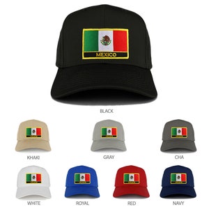 Mexico Flag Structured High Profile Baseball Cap (27-079-FPA-154)