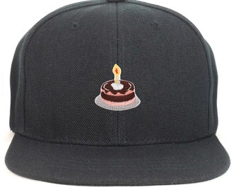Youth Size Birthday Cake Embroidered Patch Structured Flatbill Snapback Cap(KP0034-AC-7011Y)