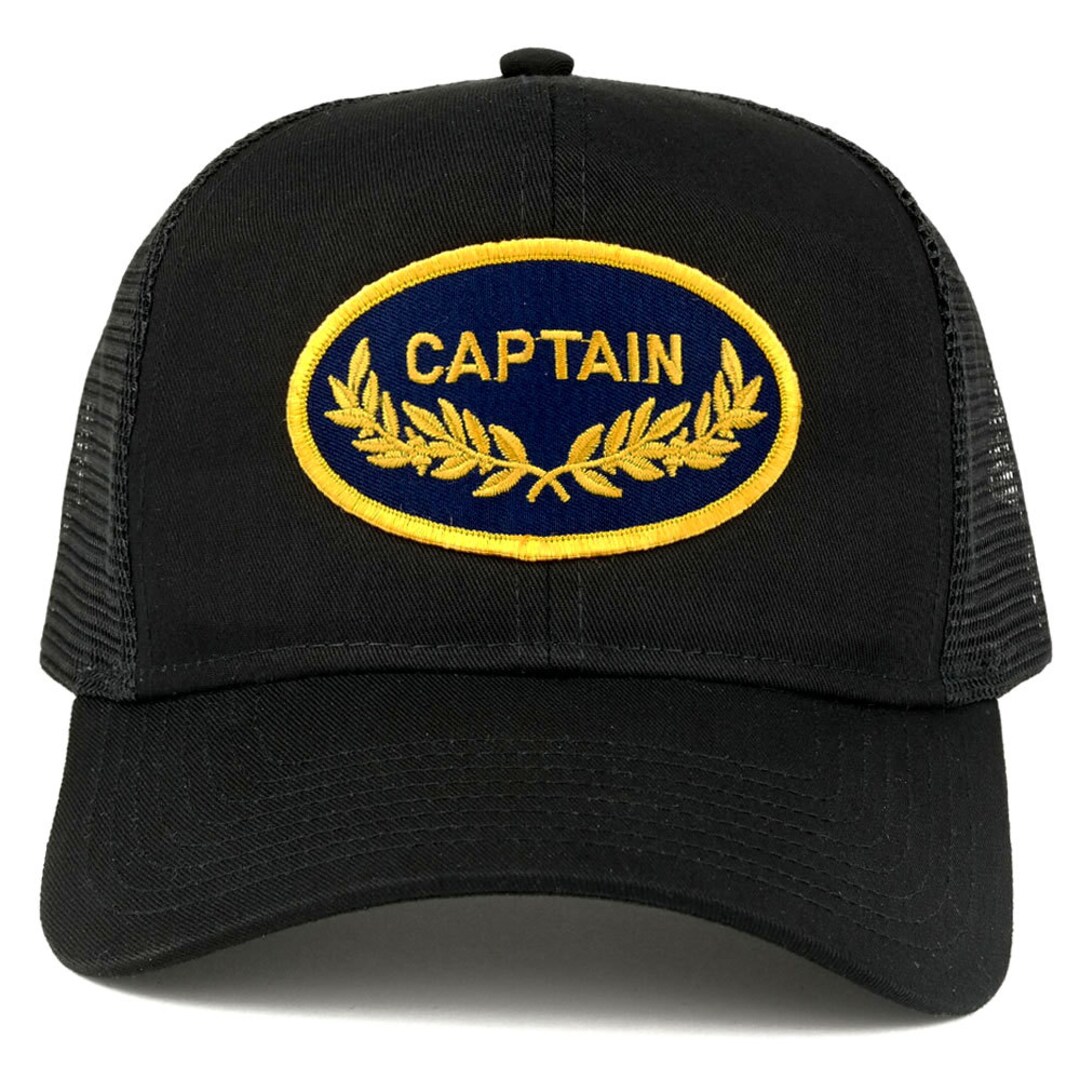 Captain Oval Shape Oak Leaf Military Embroidered Patch Adjustable