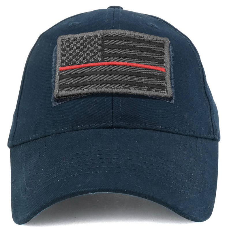 Usa Grey Flag Thin Red Tactical Patch Cotton Adjustable Baseball Cap EC-GRY-TR image 8