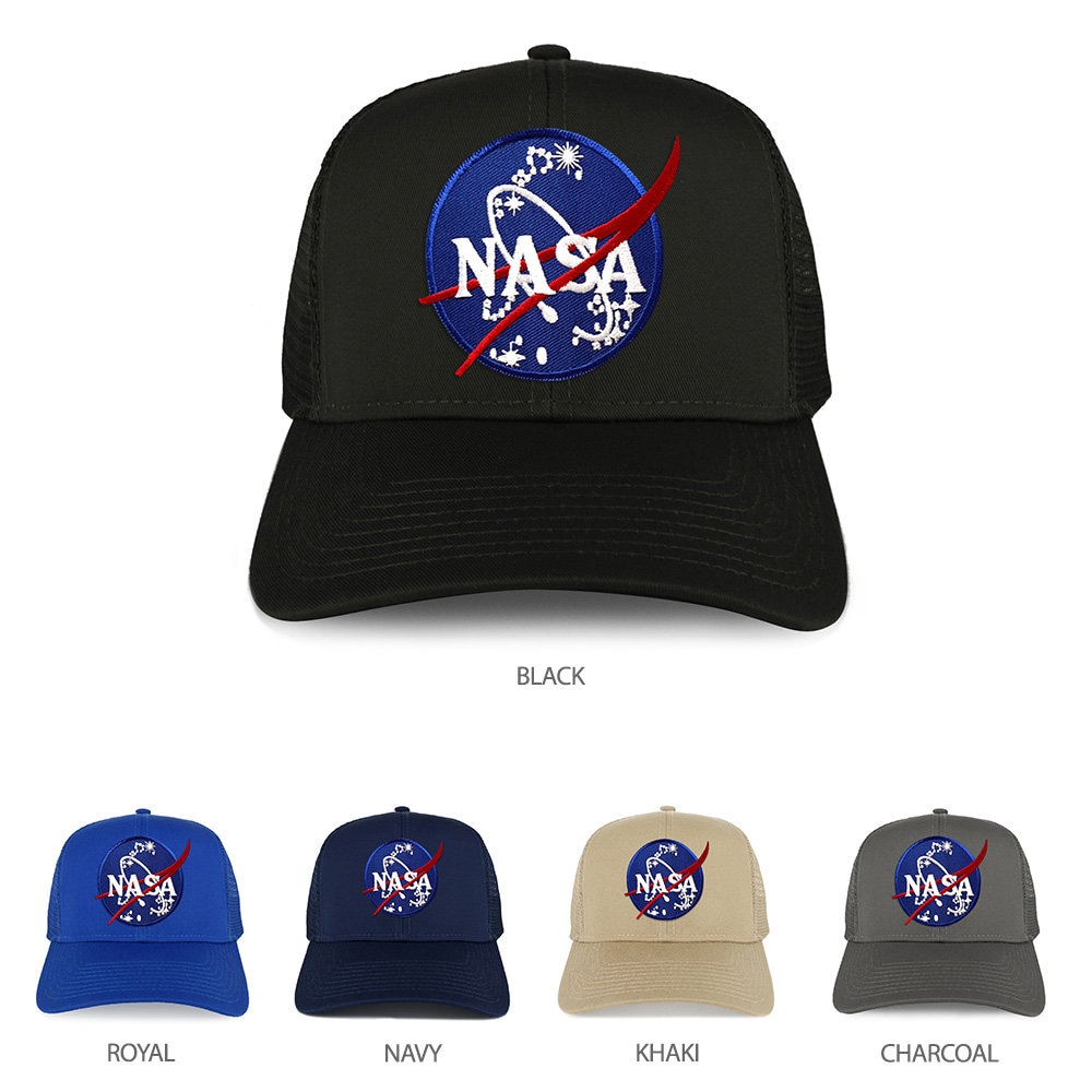 XXL Oversize NASA Insignia Logo Patch Mesh Back Trucker | Etsy