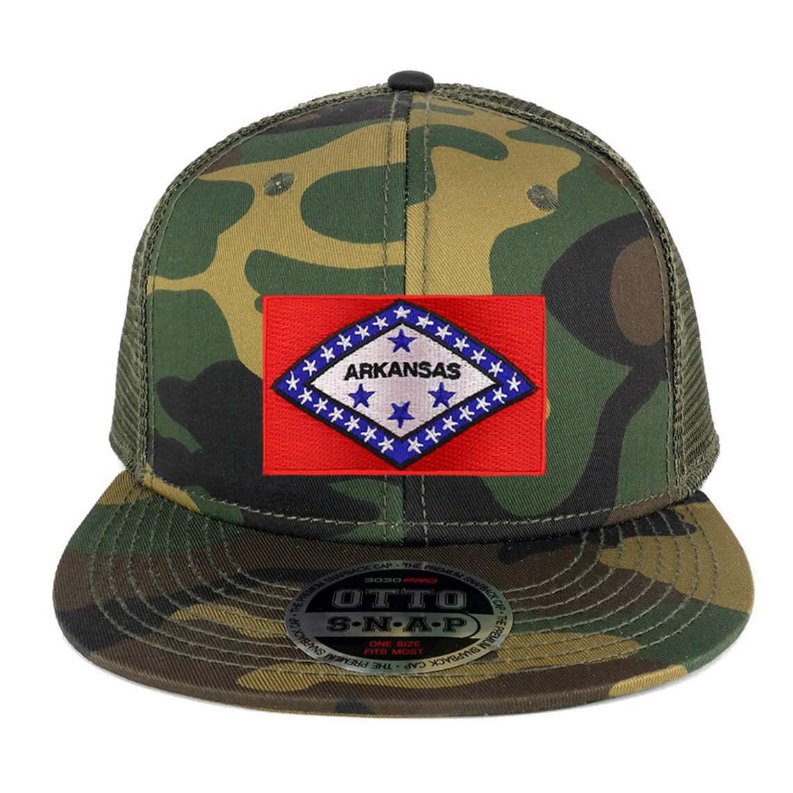 Armycrew Florida State Flag Patch Snapback Cap - 5 Panel Flat Bill Mesh Back Hat, Charcoal Grey - View #10