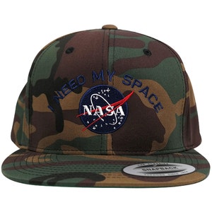 FLEXFIT NASA I Need My Space Insignia Embroidered Snapback Cap
