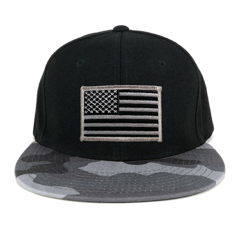 USA American Flag Embroidered Iron on Patch Camo Bill Snapback - Etsy
