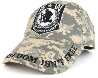 Wounded Warrior Logo Embroidered Digital Camouflage Structured Baseball Cap (EE-CP00532)