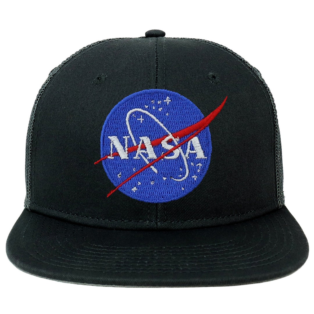 Oversize XXL NASA Insignia Logo Patch Flatbill Mesh Snapback Cap - Etsy