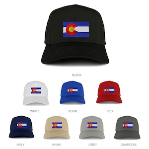 New Colorado State Flag Embroidered Patch Adjustable Baseball Cap