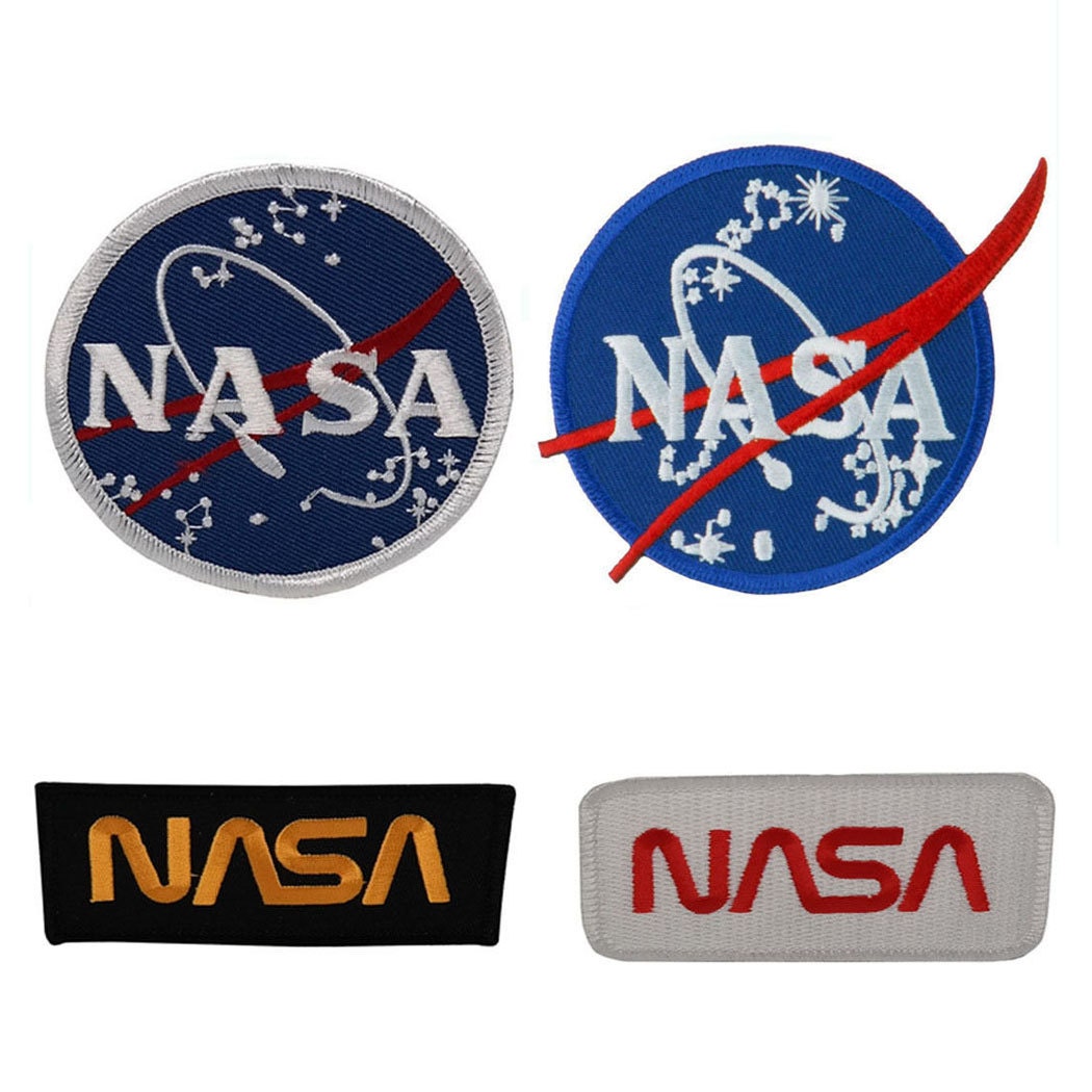 NASA Parche de Velcro MXNAA-003-1 3 Parches Nasa 9,1x4,1cm Rojo