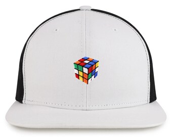 Oversize 2XL Color Cube Patch Structured Mesh Back Flatbill Snapback Cap(KP0033-AC-5010XXL)
