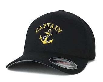 Oversize XXL Captain Anchor Logo Embroidered Flexfit Cap - Etsy