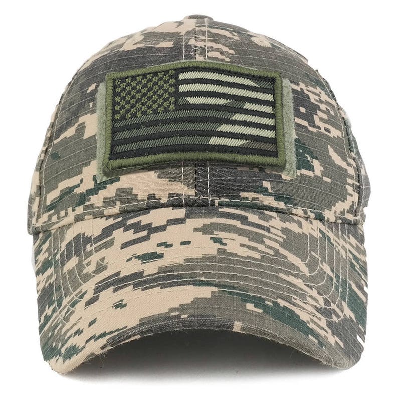 USA Camo Flag Tactical Patch Cotton Adjustable Baseball Cap | Etsy