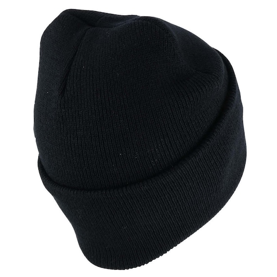 Trendy Apparel Shop US American Flag Thin Red Line Fire FD Embroidered Winter Folded Long Beanie