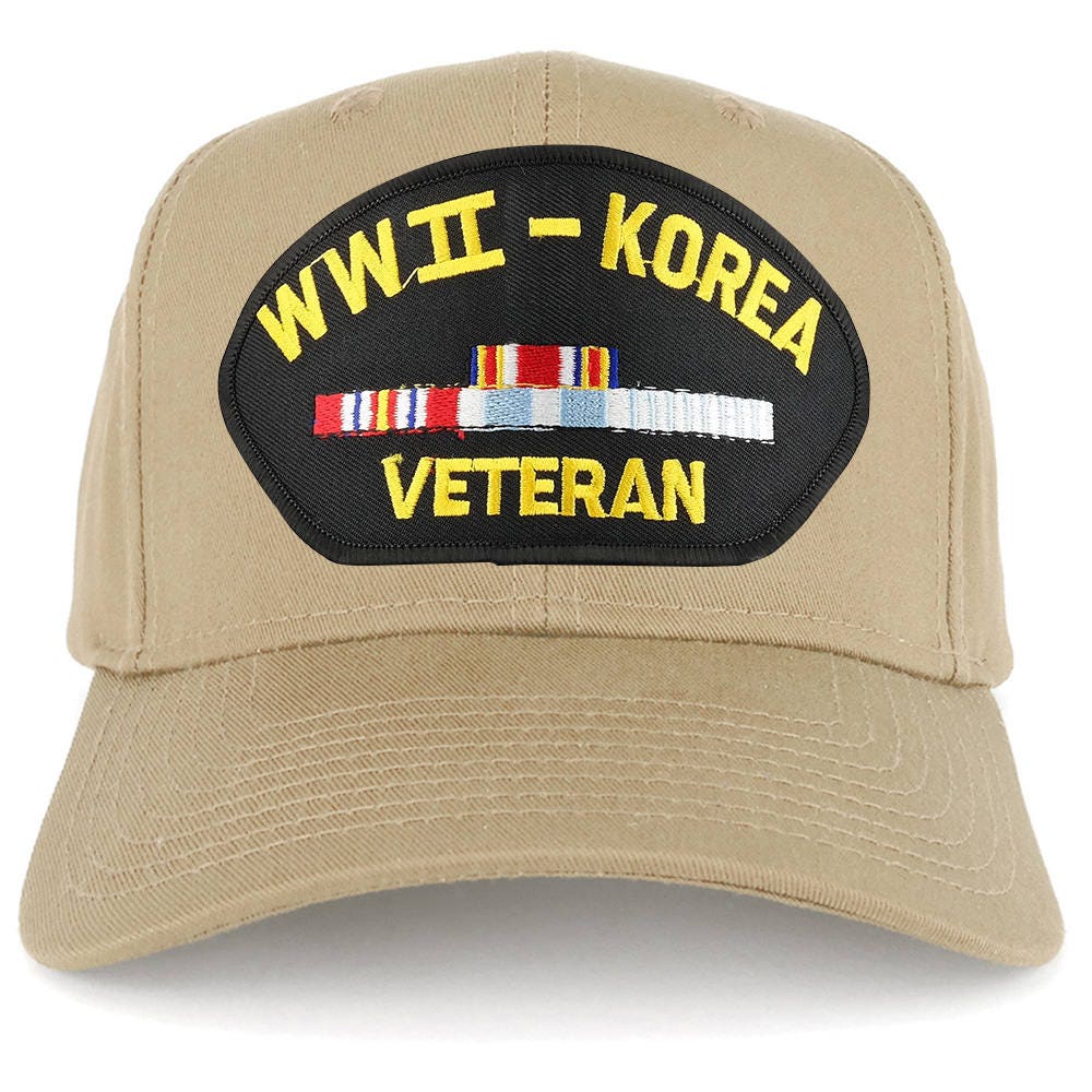 第二次世界大戦から朝鮮戦争退役軍人刺繍パッチ スナップバック ベース