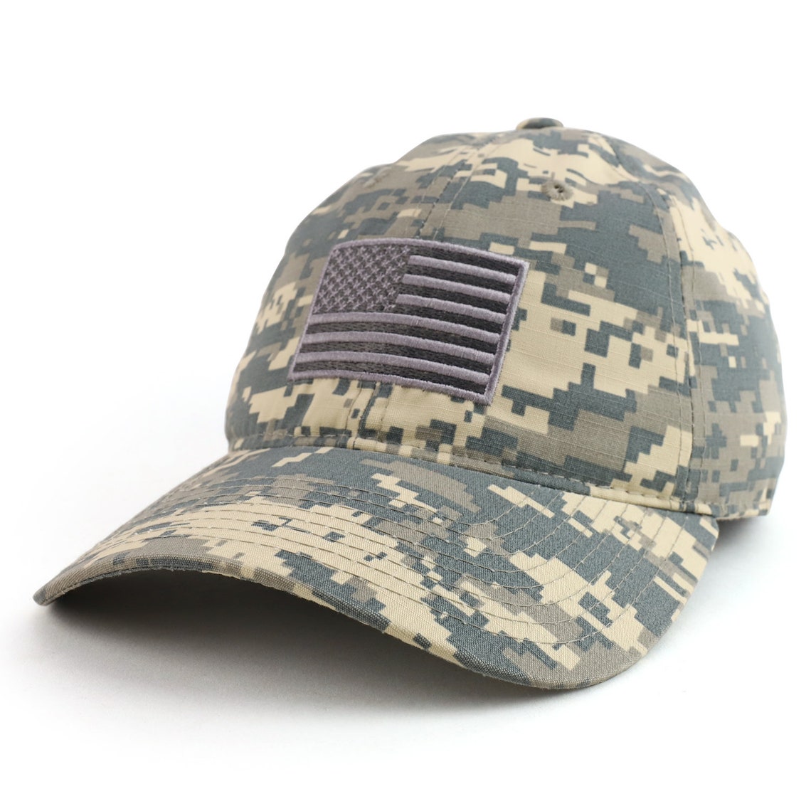 Armycrew Grey USA Flag Embroidered Unstructured Trucker Armycrew Grey USA Flag Embroidered Unstructured Trucker