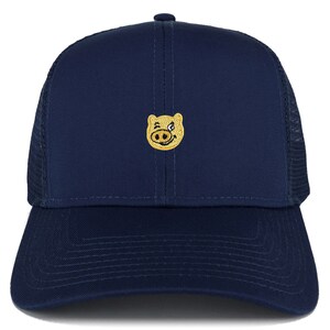 Gold Pig Embroidered Patch Structured High Profile Trucker Mesh Back Cap(KP0032-OT-30-287)