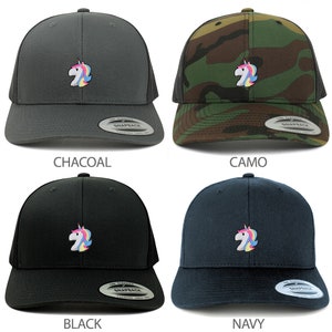 Unicorn Embroidered Patch Snapback Mesh Trucker Cap