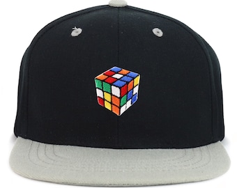 Youth Size Color Cube Embroidered Patch Structured Flatbill Snapback Cap(KP0033-AC-7011Y)