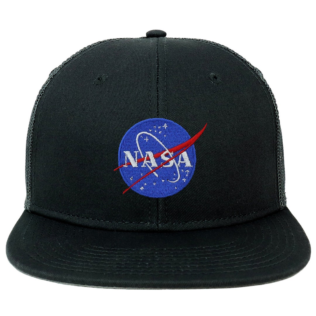 Oversize XXL NASA Insignia Logo Embroidered Flatbill Mesh - Etsy