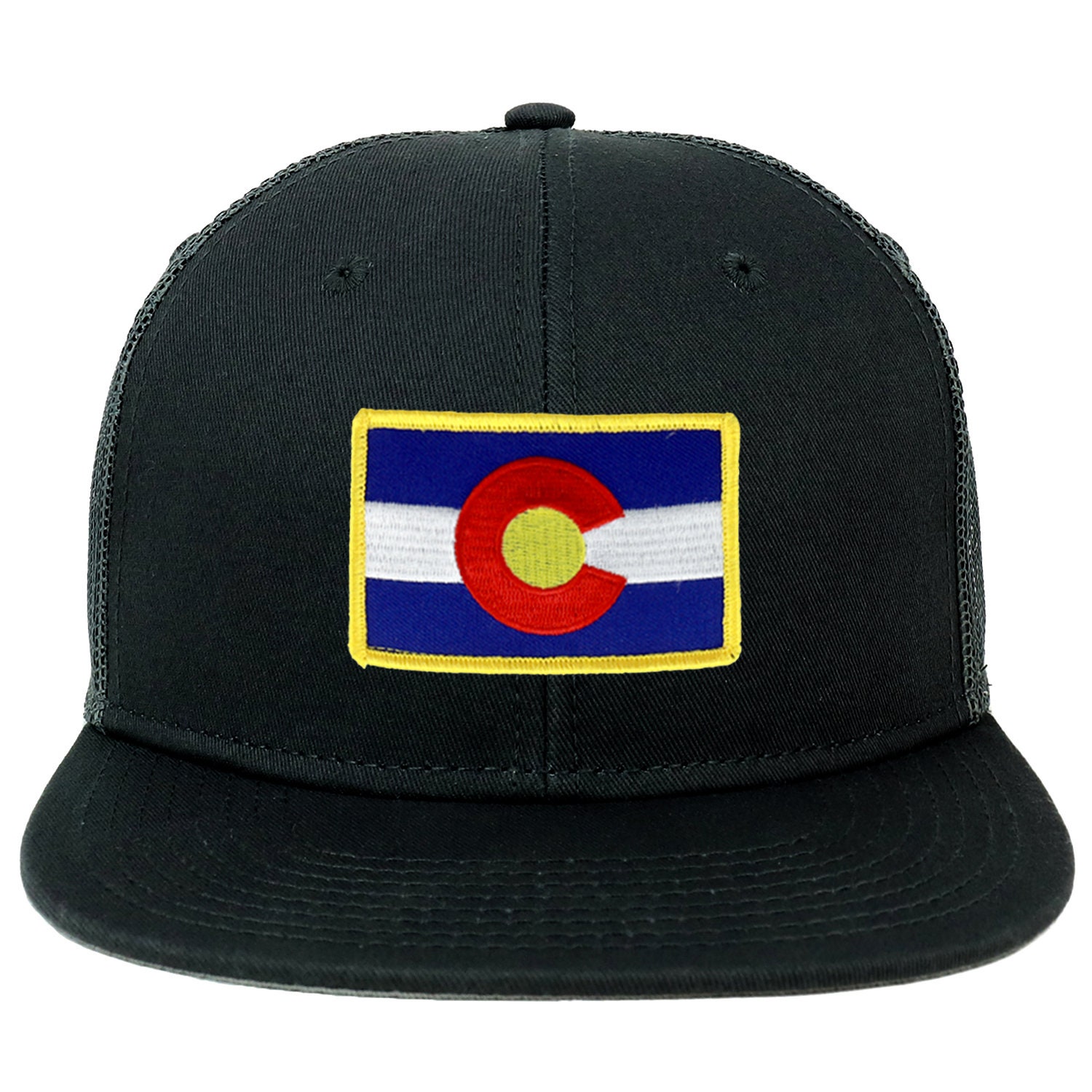 かおさん専用COLORADO Oversize XXL Colorado State Flag Patch Flatbill Mesh Snapback Cap