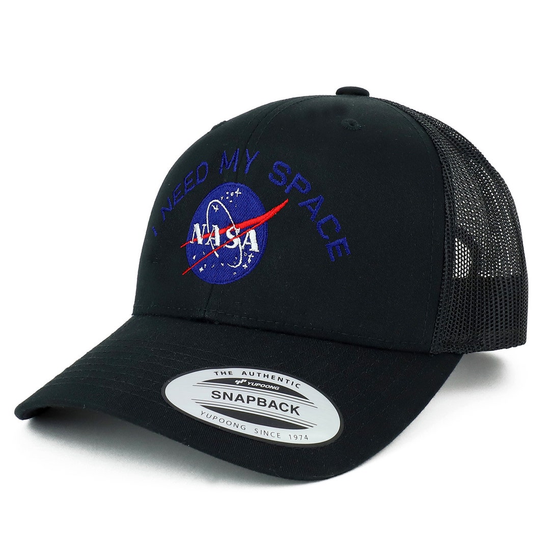 Oversize XXL NASA I Need My Space Embroidered Retro Trucker Mesh Cap - Etsy