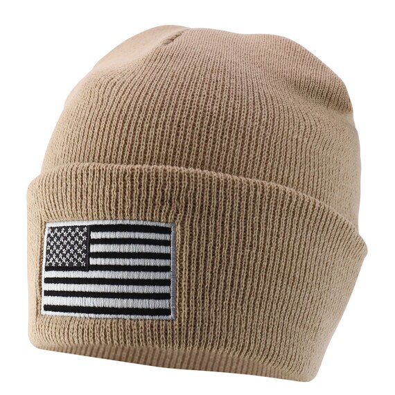 Made in USA Grigio American Flag ricamato maglia polsino Made in USA Grigio American Flag ricamato maglia polsino